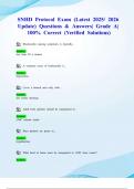 SNHD Protocol Exam &lpar;Latest 2025&sol; 2026 Update&rpar; Questions & Answers&vert; Grade A&vert; 100&percnt; Correct &lpar;Verified Solutions&rpar;
