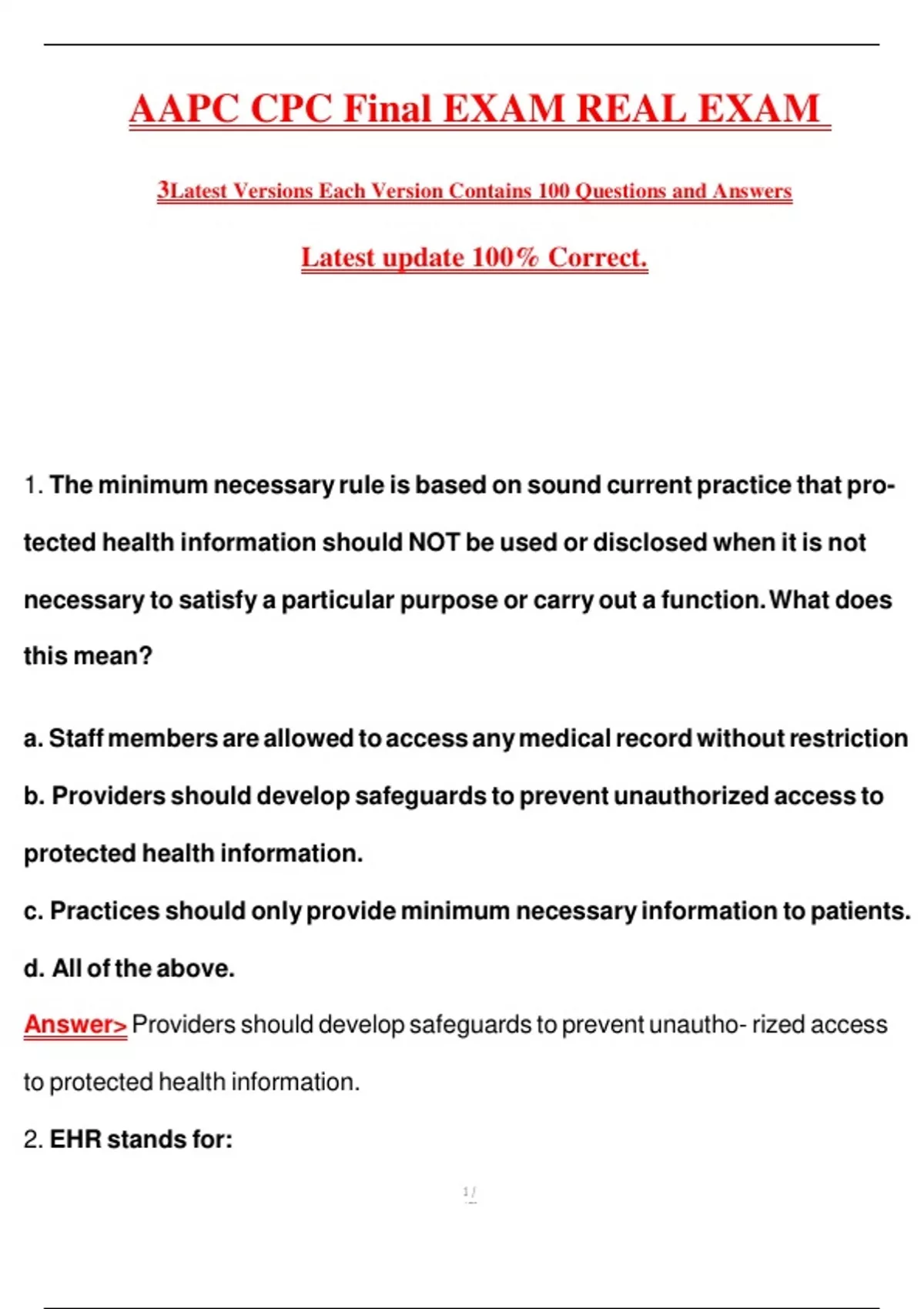 Bundled Package Deal For CPC Test |CPC Study Guide |CPC Final Exam |CPC ...