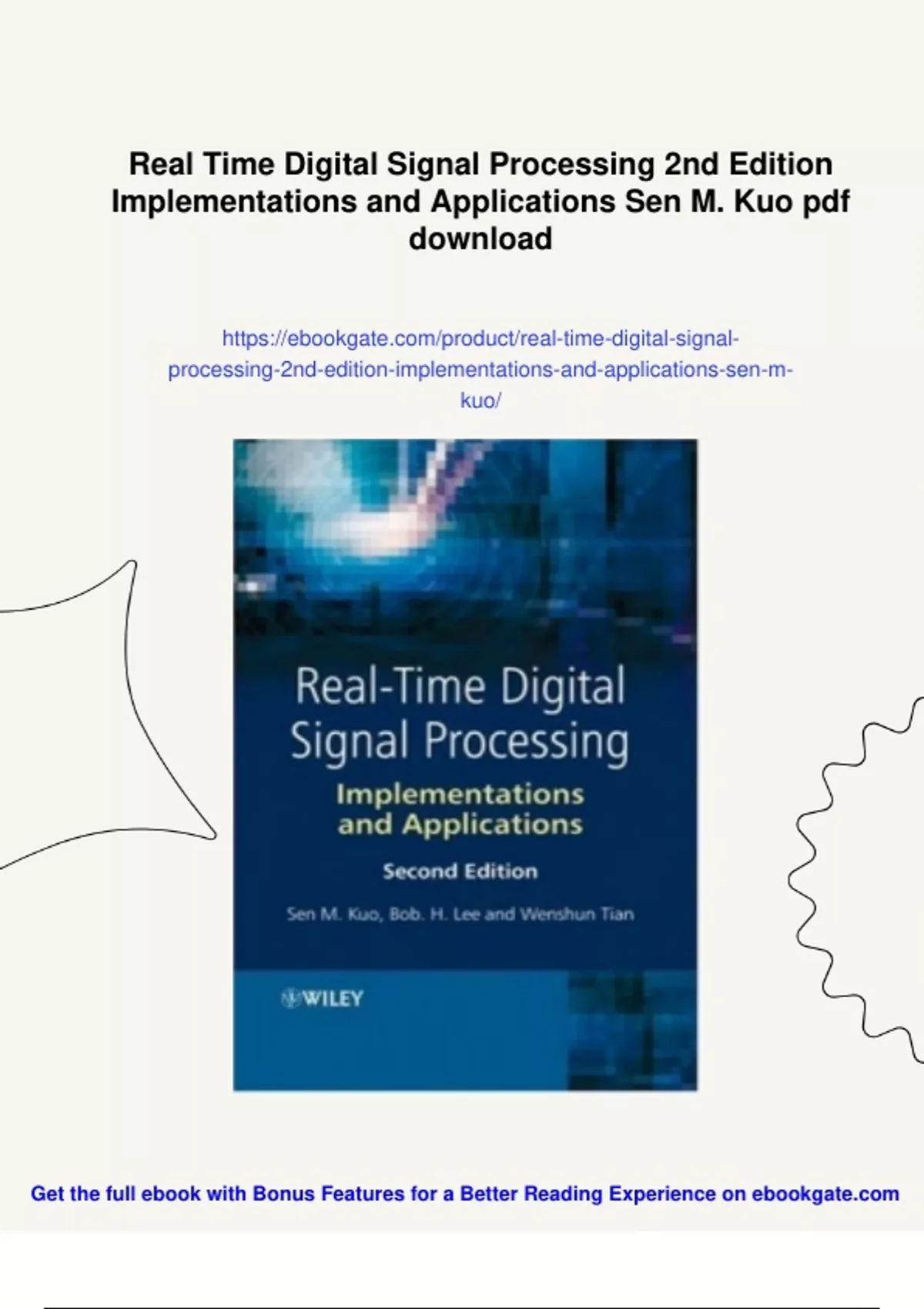 Summary Real Time Digital Signal Processing 2nd Edition Implementations ...