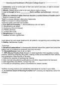 Nursing and Healthcare LPN Galen College Exam 2 Questions With Correct Answers