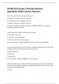 NURS 623 Exam 3 Practice Review Questions With Correct Answers