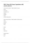 MVU Nurs 623 Exam 2 questions with correct answers