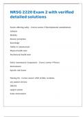 NRSG 2220 Exam 2 with verified detailed solutions