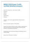 NRSG 2220 Exam 3 with verified detailed answers