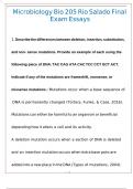 Microbiology Bio 205 Rio Salado Final Exam Essays