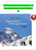 TEST BANK for Operations Management&comma; 14th Editionby William J Stevenson Chapters 1 - 19