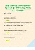 TNCC 8th Edition &sol; Expert Strategies&comma; Review of Key Quizzes&comma; and Practice Questions for Guaranteed Success &sol; Newest 2025&sol;2026&period;  