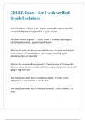 CPLEE Exam - Set 1 with verified detailed solutions