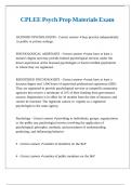 CPLEE Psych Prep Materials Exam 