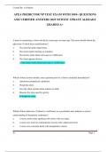 APEA Predictor NP Exam &ndash; 2025 Newest Update with 1010&plus; Verified Questions and Correct Answers &vert; Graded A&plus;