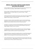MEDICAL LAW & ETHICS CHAPTER 10 EXAM UPDATED QUESTIONS AND ANSWERS