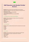 D487 Questions with Detailed Verified  Answers