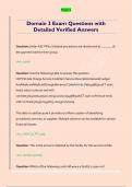 Domain 2 Exam Questions with  Detailed Verified Answers