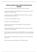 MEDICAL SURGERY EXAM 1 UPDATED QUESTIONS AND ANSWERS