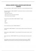 MEDICAL SURGERY EXAM 2 UPDATED QUESTIONS AND ANSWERS&period;