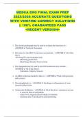 MEDCA EKG FINAL EXAM PREP  2025&sol;2026 ACCURATE QUESTIONS  WITH VERIFIRD CORRECT SOLUTIONS  &vert;&vert; 100&percnt; GUARANTEED PASS  <RECENT VERSION> 