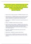 CCS Certified Clinical Supervisor FINAL EXAM  PREP 2025&sol;2026 ACCURATE QUESTIONS AND  VERIFIRD CORRECT SOLUTIONS WITH RATIONALES  &vert;&vert; 100&percnt; GUARANTEED PASS  <RECENT VERSION> 