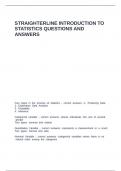 STRAIGHTERLINE INTRODUCTION TO STATISTICS QUESTIONS AND ANSWERS