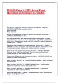 NUR176 Exam 1 &lpar;2025&rpar; Actual Exam Questions and Answers A&plus; Graded