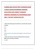 Compilation Bundle For Florida Real Estate Post-Licensing Exams &lpar;Sales Associate or Broker&rpar; QUESTIONS AND CORRECT ANSWERS &lpar;VERIFIED ANSWERS&rpar; PLUS RATIONALES 2025 Q&A &vert; INSTANT DOWNLOAD PDF