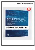 Solutions Manual for Mathematics for Physical Chemistry &ndash; 5th Edition &lpar;Mortimer&comma; 2024&rpar; &ndash; Covers All 16 Chapters