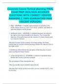 Corporals Course Tactical planning FINAL EXAM PREP 2025&sol;2026 ACCURATE QUESTIONS WITH CORRECT VERIFIED ANSWERS &vert;&vert; 100&percnt; GUARANTEED PASS <RECENT VERSION>
