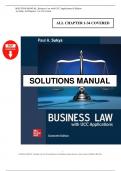 Business Law with UCC Applications &lpar;16th Edition&rpar; &ndash; Solution Manual by Sukys &ndash; Complete Answer Key for Chapters 1&ndash;34