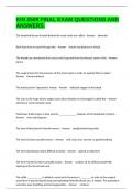 KIN 2509 FINAL EXAM QUESTIONS AND ANSWERS&period;