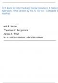 Test Bank for Intermediate Microeconomics 10th Edition by Hal R&period; Varian &vert; Verified Questions & Answers &vert; Complete Exam Prep Resource