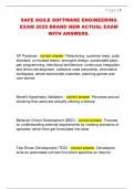 SAFE AGILE SOFTWARE ENGINEERING  EXAM 2025 BRAND NEW ACTUAL EXAM  WITH ANSWERS.
