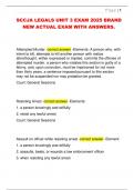 SCCJA LEGALS UNIT 3 EXAM 2025 BRAND  NEW ACTUAL EXAM WITH ANSWERS&period;