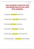 TAXI AUTHORITY PRACTICE TEST  2025 BRAND NEW ACTUAL EXAM  WITH ANSWERS&period;