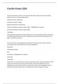 Cardio Exam 2 Questions and Answers 100&percnt; CORRECT