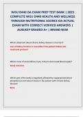 WGU D440 Health and Wellness Through Nutritional Science OA Exam &vert; Complete Verified Test Bank with Correct Answers &vert; 2025&sol;2026 Exam Prep Guide