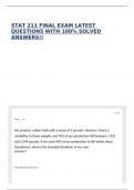 STAT 211 FINAL EXAM LATEST QUESTIONS WITH 100&percnt; SOLVED ANSWERS&excl;&excl;