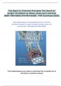 Test Bank for Chemical Principles The Quest for Insight 7th Edition by Atkins Jones and Laverman ISBN 1464183953 9781464183959 - Digital Download