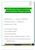 BIO 121 Final Exam &ndash; Montgomery County Community College &lpar;2025&sol;2026&rpar; &vert; 200&plus; Fully Solved Q&As on Biology&comma; Chemistry & Genetics
