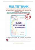  Test Bank for Health Assessment in Nursing 7th Edition &lpar;Wolters Kluwer Health &rpar;by Janet R&period; Weber and Jane H&period; Kelley&comma; ISBN No&semi; 9781975172572&comma; all Chapters Covered &lpar;NEWEST 2025&rpar;