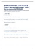 ASPEN Self-Study CNSC Exam 2025&ndash;2026 &vert; Accurate Real Exam Questions and Verified Correct Answers
