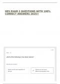 HES EXAM 2 QUESTIONS WITH 100&percnt; CORRECT ANSWERS 2025&excl;&excl;