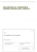HES CHAPTERS 2&comma;6&comma; 7 QUESTIONS & ANSWERS VERIFIED 100&percnt; CORRECT&excl;&excl;