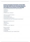 Surgical Technology Examination &lpar;Lange Q&A&rpar; Exam 2025&ndash;2026 Accurate Real Exam Questions and Verified Correct Answers JUST RELEASED