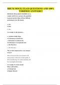 BHCM MOCK EXAM QUESTIONS AND 100&percnt; VERIFIED ANSWERS&excl;&excl;
