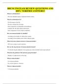 BHCM 270 EXAM REVIEW QUESTIONS AND 100&percnt; VERIFIED ANSWERS&excl;&excl;