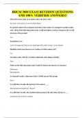 BHCM 3050 EXAM REVISION QUESTIONS AND 100&percnt; VERIFIED ANSWERS&excl;&excl;
