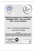 ENG3701 Assignment 2 &lpar;COMPLETE ANSWERS&rpar; 2025 - DUE July 2025&semi; 100&percnt; correct solutions and explanations&period; 