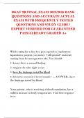 BKAT 9R FINAL EXAM 2025&sol;2026 BANK  QUESTIONS AND ACCURATE ACTUAL  EXAM WITH FREQUENTLY TESTED  QUESTIONS AND STUDY GUIDE &sol;  EXPERT VERIFIED FOR GUARANTEED  PASS&sol;ALREADY GRADED A&plus;