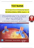 TEST BANK FOR ADAM&rsquo;S PHARMACOLOGY FOR NURSES A PATHOPHYSIOLOGIC APPROACH&comma; 7TH EDITION All CHAPT