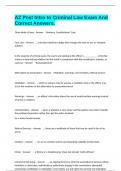 AZ Post Intro to Criminal Law Exam And Correct Answers&period;