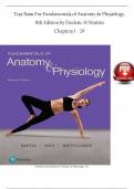 TEST BANK For Fundamentals of Anatomy and Physiology&comma; 11th Edition by Frederic H Martini&comma; Verified Chapters 1 - 29&comma; Complete Newest Version